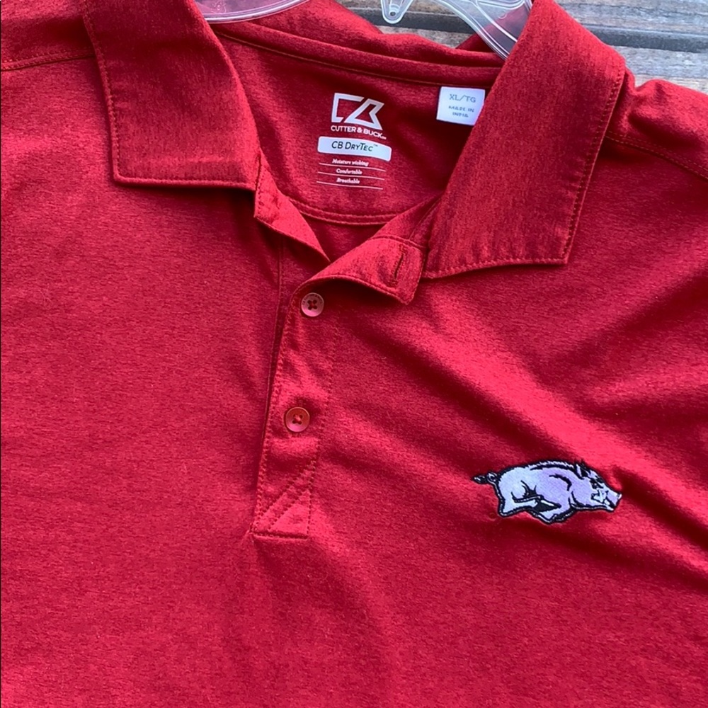 Men’s red Razorback polo - Picture 3 of 3
